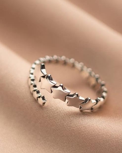 Connect Stars Sterling Silver Ring 