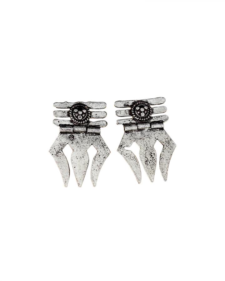 Trisula Grey Earring