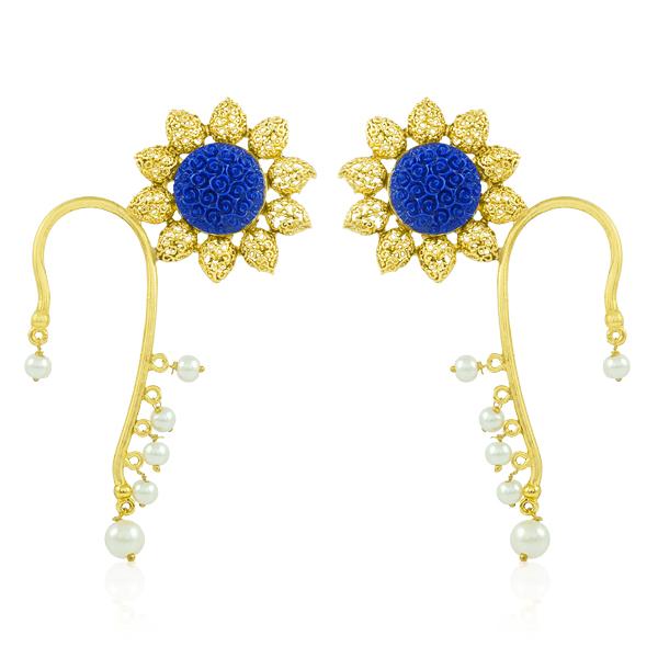 Bo'Bell Stylish Crafted Krishan Pankh Ear Cuff/ROYALBLUE