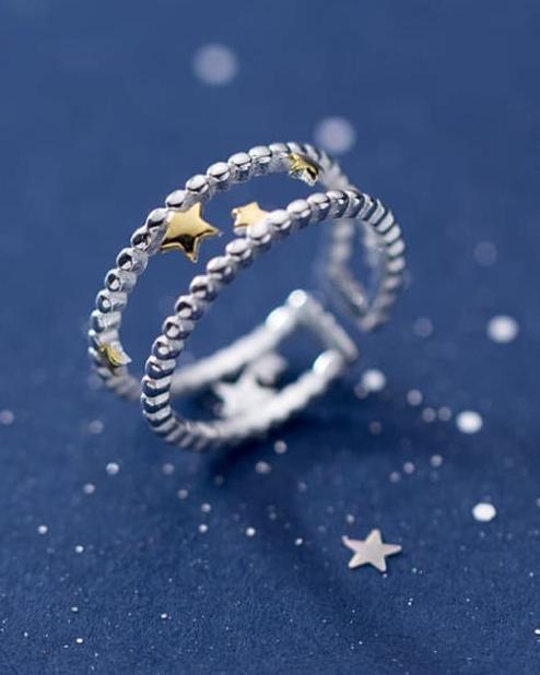Twinky Girls Star Sterling Silver Adjustable Ring