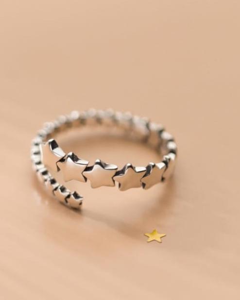 Connect Stars Sterling Silver Ring 
