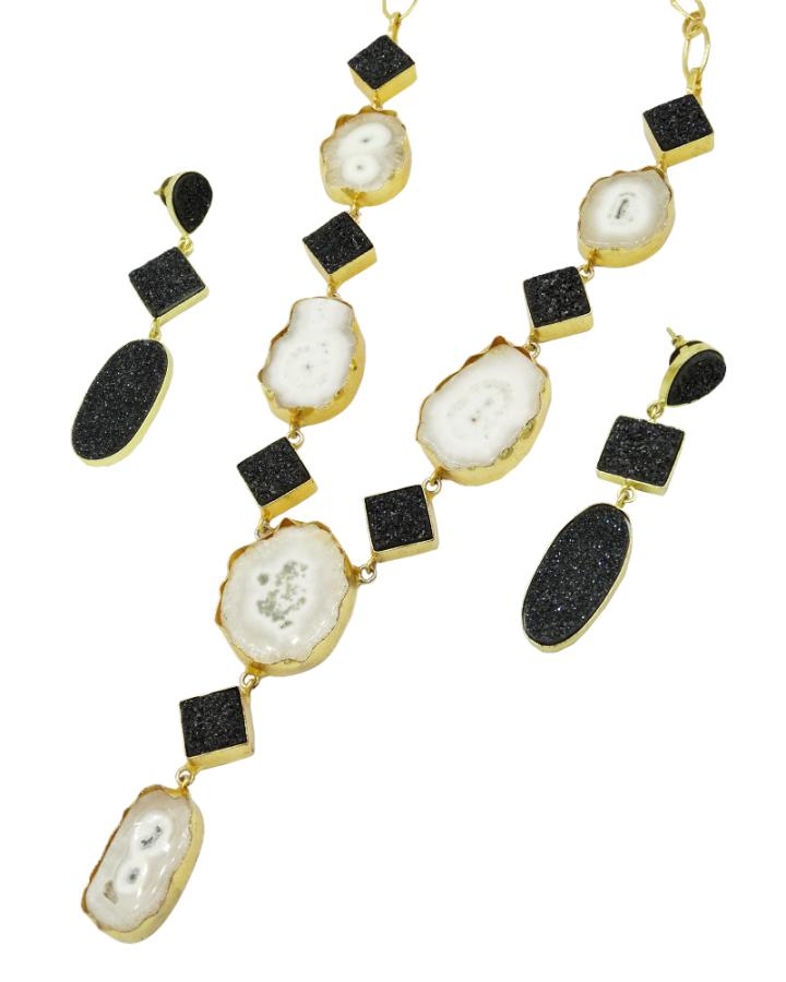 Paisley Fossil Necklace Set