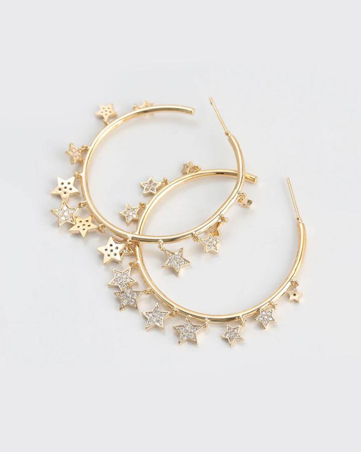 Twinkle Star Hoops 