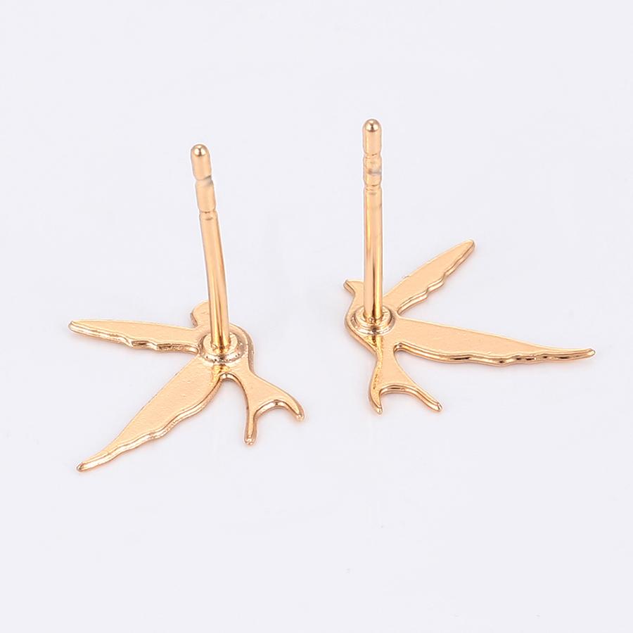 Bo'Bell Bird Free Nature Mate Gold Designer Earring/GOLDEN