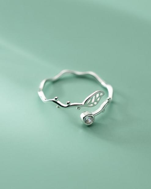 Twig Sterling Silver Adjustable Ring