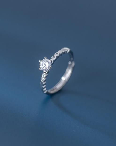 Quinn Diamond Sterling Silver Adjsutable Ring